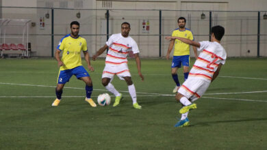 صورة مشاري العلي يسجل هدف الفوز على الهلال ليضع الفريق امام اللقب