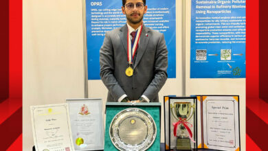 صورة لاعبنا المخترع محمد القصابي يفوز بأربع جوائز رئيسية بمعرض سيئول